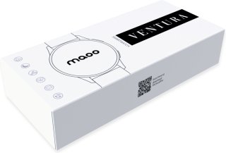 Maoo Ventura AMOLED Smartwatch Dames RVS Zilver Wit Met 3 Siliconen Bandjes