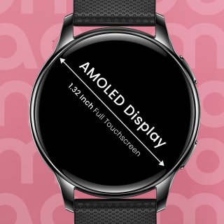 Maoo Ventura AMOLED Smartwatch Dames Zwart RVS