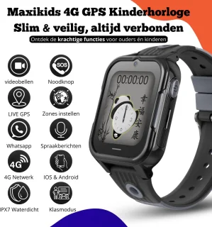 Maxikids Smartwatch Kind 4G GPS Horloge Met Simkaart