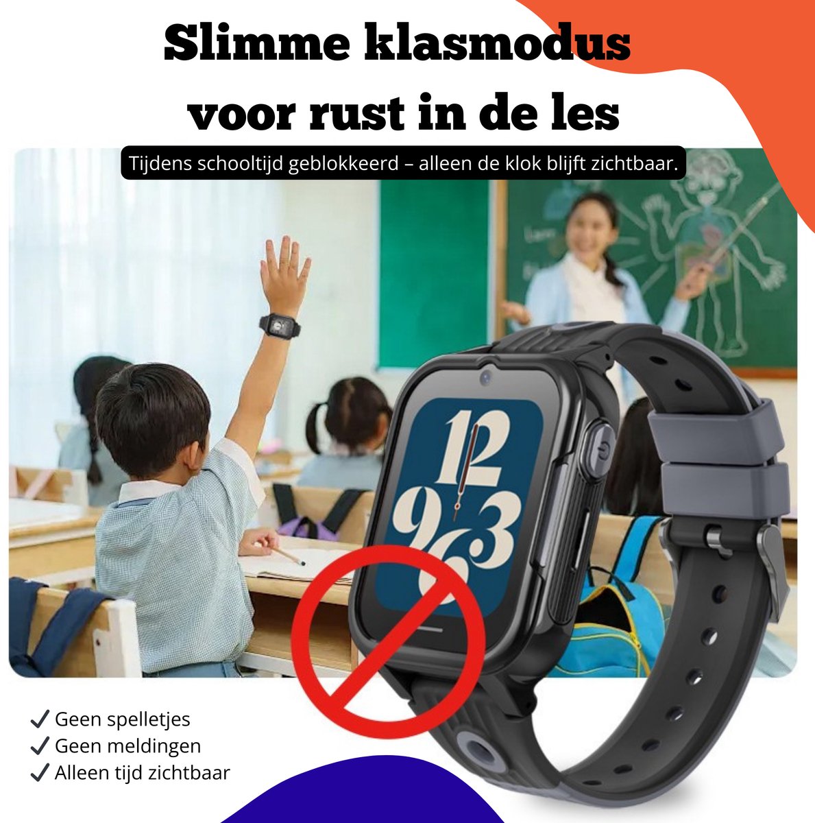 Maxikids Smartwatch Kind 4G GPS Horloge Met Simkaart