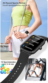 MineralBlack Quint Smartwatch Unisex 1.9" Full HD Touchscreen