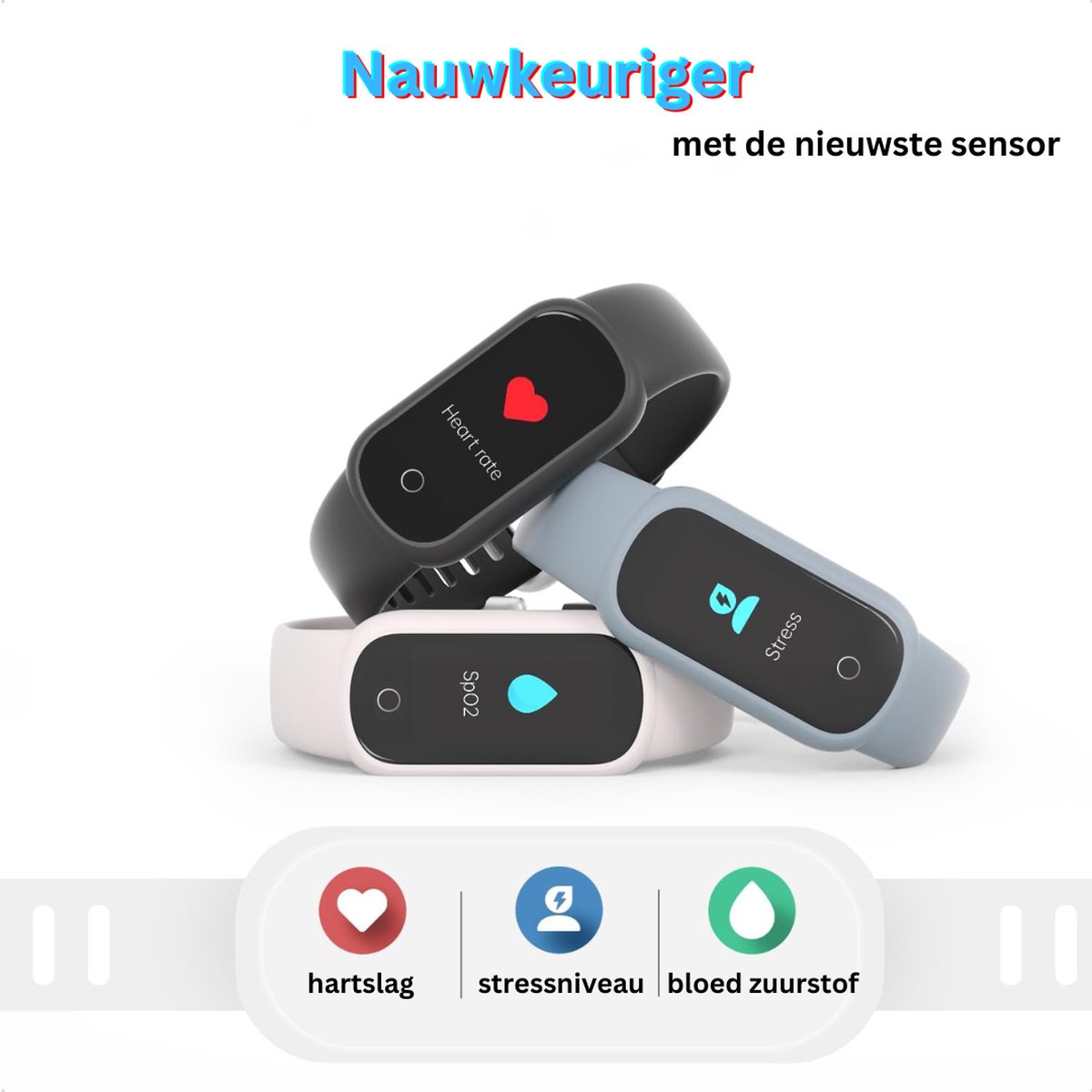 MKSS® Sporthorloge Smartwatch Grijsblauw