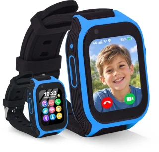 MuffyMouse GPS-horloge kind met simkaart – smartwatch kinderen – blauw