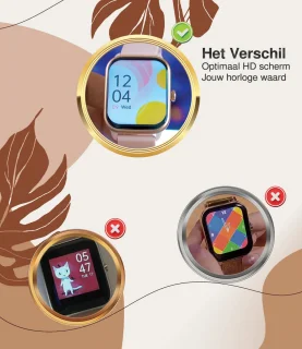 New Quint Smartwatch Rosé Goud 1.9" Touchscreen Dames