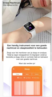 New Quint Smartwatch Rosé Goud 1.9" Touchscreen Dames