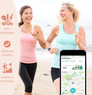 Nexvex Deluxe Smartwatch Dames Rosé 2.0 Inch