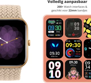 Nexvex Deluxe Smartwatch Dames Rosé 2.0 Inch