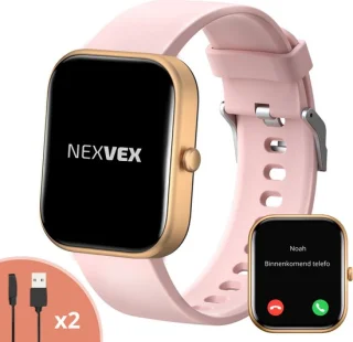 Nexvex Deluxe Smartwatch Dames Rosé 2.0 Inch