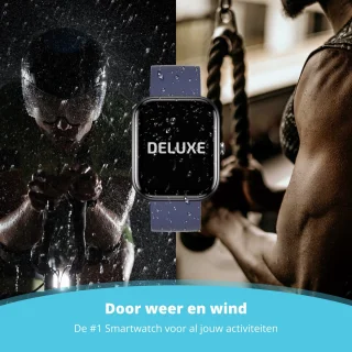 Nexvex Deluxe Smartwatch Heren Blauw 2.0 Inch