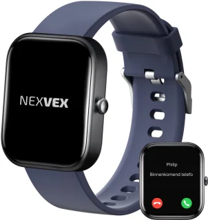 Nexvex Deluxe Smartwatch Heren Blauw 2.0 Inch