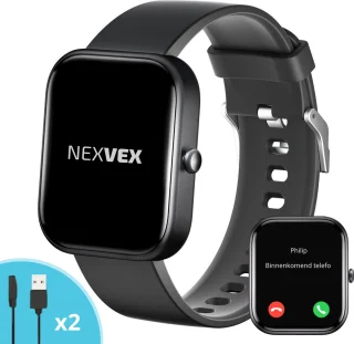 Nexvex Deluxe Smartwatch Zwart 2.0 Inch