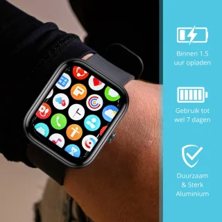 Nexvex Deluxe Smartwatch Zwart 2.0 Inch