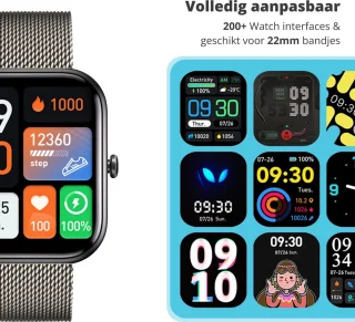 Nexvex Deluxe Smartwatch Zwart 2.0 Inch