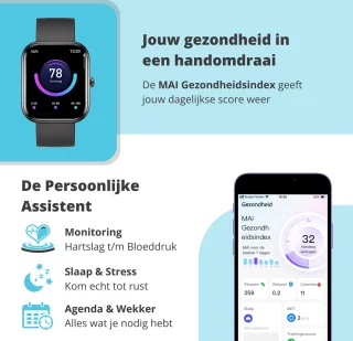 Nexvex Deluxe Smartwatch Zwart 2.0 Inch