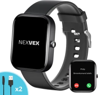 Nexvex Deluxe Smartwatch Zwart 2.0 Inch