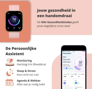 Nexvex Elite Dames Smartwatch Rosé 2.0 Inch