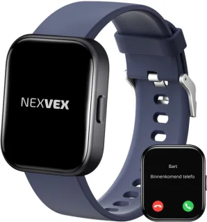 Nexvex Elite Smartwatch Heren Blauw 2.0 Inch