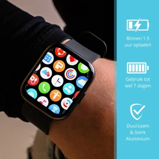 Nexvex Elite Smartwatch Zwart 2.0 Inch