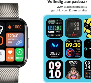 Nexvex Elite Smartwatch Zwart 2.0 Inch