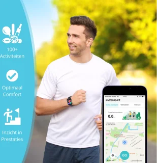 Nexvex Elite Smartwatch Zwart 2.0 Inch