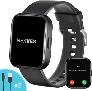 Nexvex Elite Smartwatch Zwart 2.0 Inch