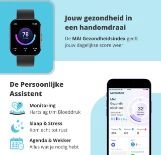 Nexvex Elite Smartwatch Zwart 2.0 Inch