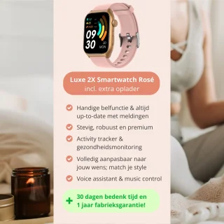 Nexvex Luxe 2X Smartwatch Dames Roze