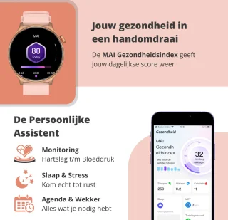 Nexvex Ultra 2X Smartwatch Dames Roze