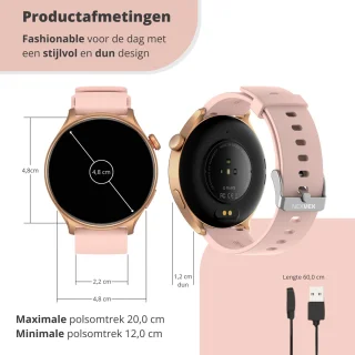 Nexvex Ultra 2X Smartwatch Dames Roze