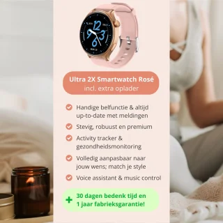 Nexvex Ultra 2X Smartwatch Dames Roze