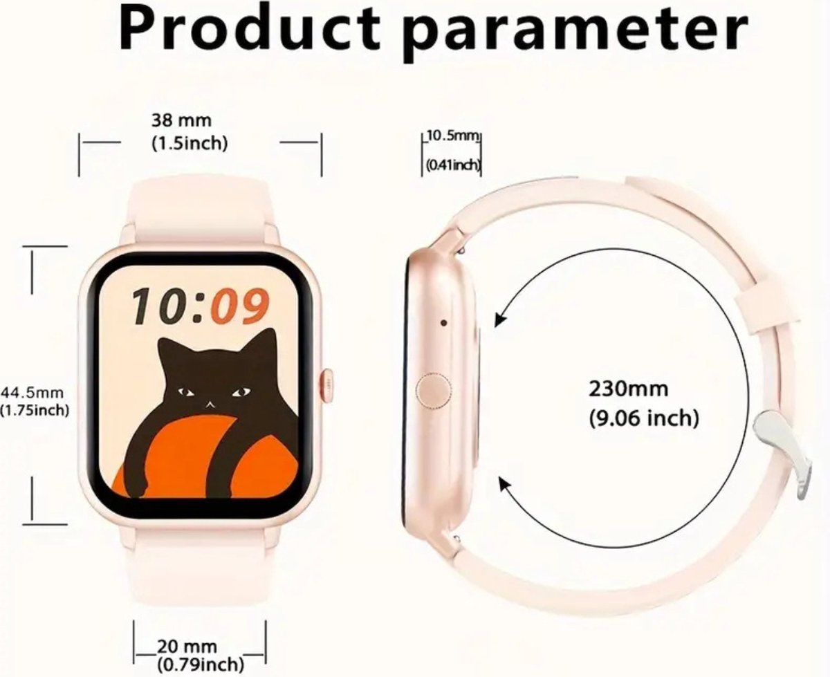 Nivard Smartwatch Digitaal Roze