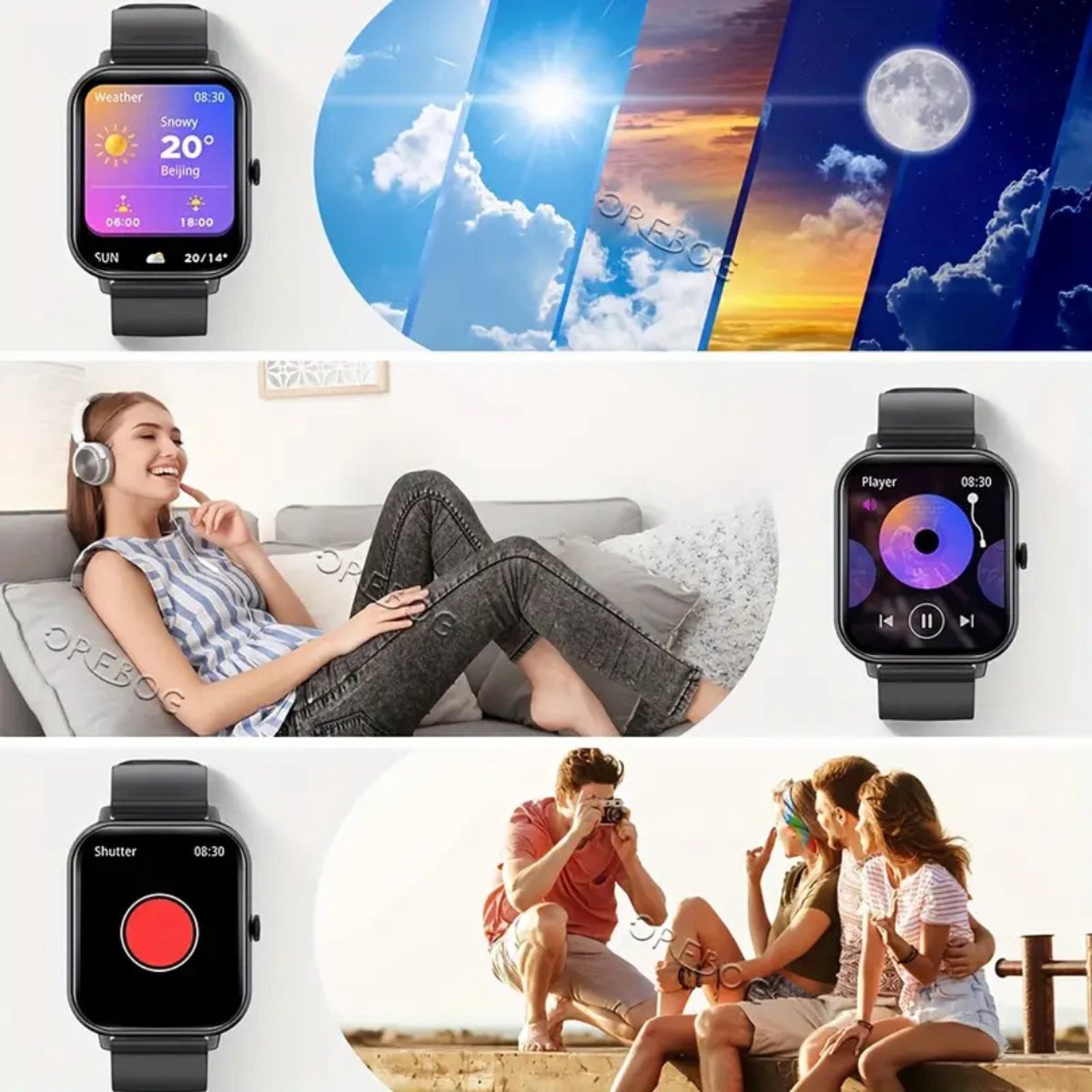 Nivard Smartwatch Digitaal Roze