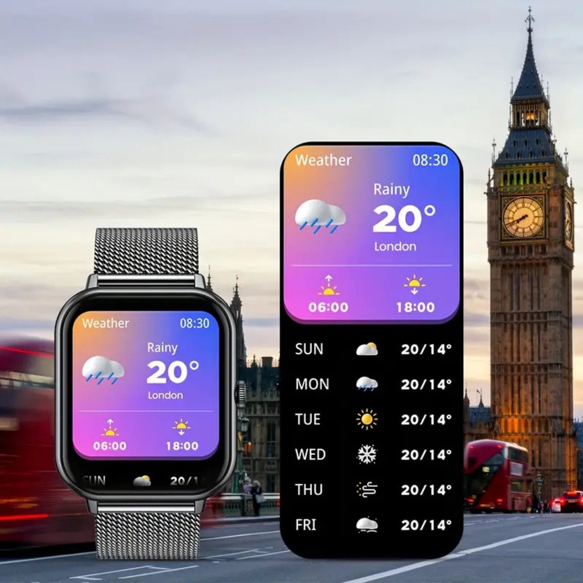 Nivard Smartwatch Digitaal Roze