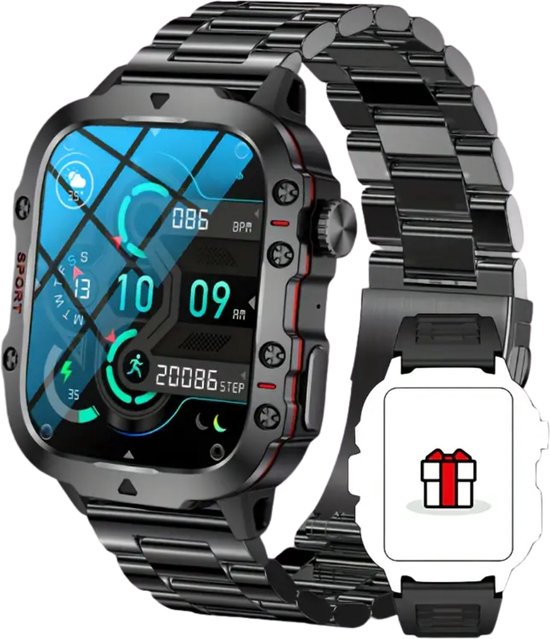 Nivard Smartwatch Zwart Digitaal