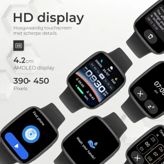 Norva Smartwatch voor Heren - Zwart