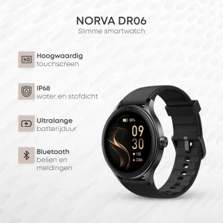 Norva Smartwatch Zwart