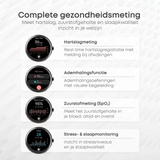 Norva Smartwatch Zwart