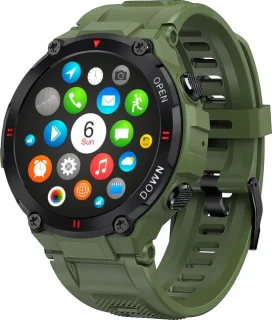 Nuvance Outdoor 45mm Bluetooth Smartwatch Groen