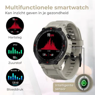 Nuvance Outdoor Smartwatch 45 mm Grijs
