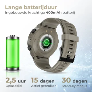 Nuvance Outdoor Smartwatch 45 mm Grijs