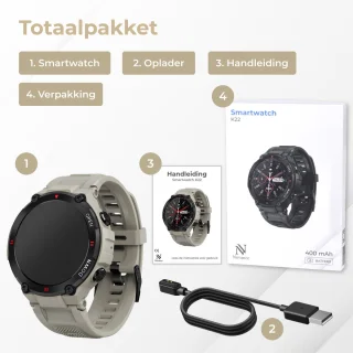 Nuvance Outdoor Smartwatch 45 mm Grijs