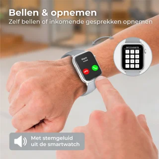 Nuvance Smartwatch 45mm Grijs Bluetooth