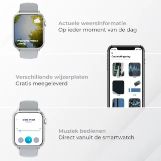 Nuvance Smartwatch 45mm Grijs Bluetooth