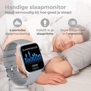 Nuvance Smartwatch 45mm Grijs Bluetooth