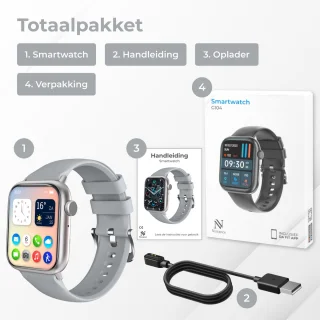 Nuvance Smartwatch 45mm Grijs Bluetooth