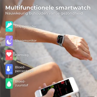 Nuvance Smartwatch 45mm Grijs Bluetooth