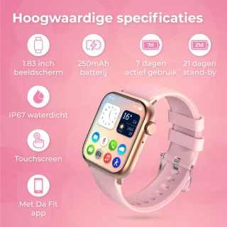Nuvance Smartwatch 45mm Roze