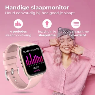 Nuvance Smartwatch 45mm Roze