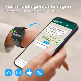 Nuvance Smartwatch 45mm Zwart