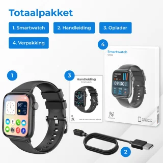 Nuvance Smartwatch 45mm Zwart